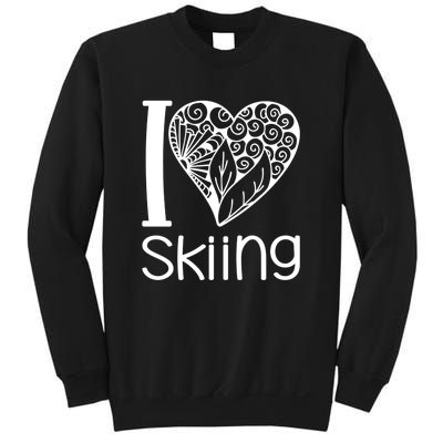 I Love Skiing Gift For Skier Sweatshirt