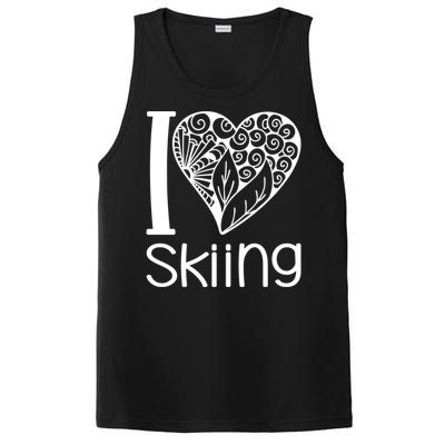 I Love Skiing Gift For Skier PosiCharge Competitor Tank