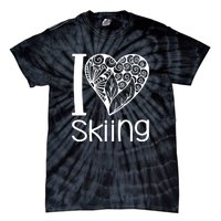 I Love Skiing Gift For Skier Tie-Dye T-Shirt