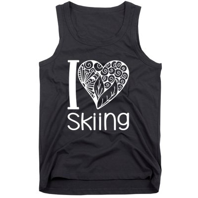 I Love Skiing Gift For Skier Tank Top