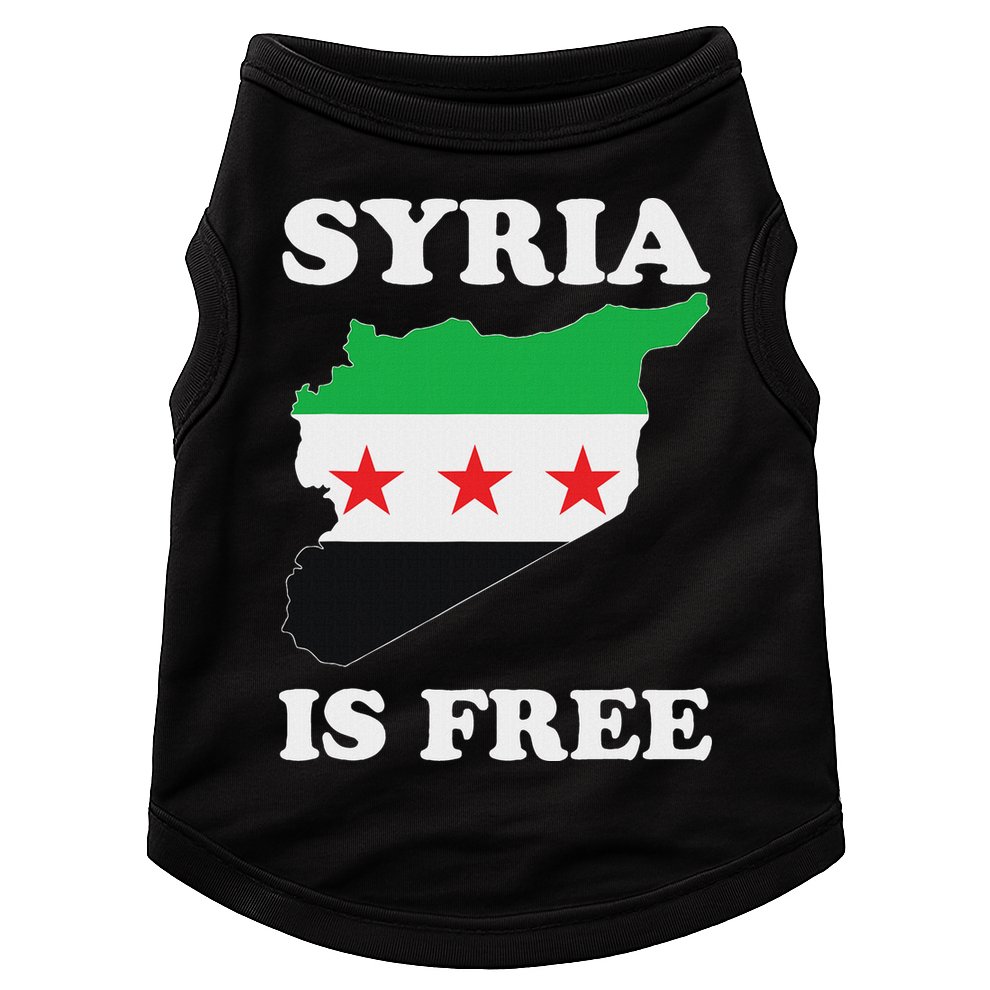 I Love Syria Is Free Syrian Map New Syrian Flag Doggie Tank