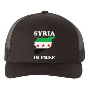 I Love Syria Is Free Syrian Map New Syrian Flag Yupoong Adult 5-Panel Trucker Hat