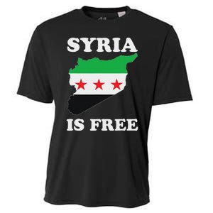 I Love Syria Is Free Syrian Map New Syrian Flag Cooling Performance Crew T-Shirt