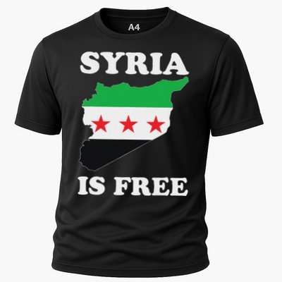 I Love Syria Is Free Syrian Map New Syrian Flag Cooling Performance Crew T-Shirt