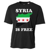 I Love Syria Is Free Syrian Map New Syrian Flag Cooling Performance Crew T-Shirt