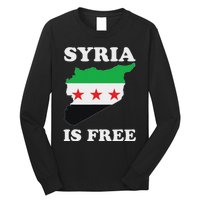 I Love Syria Is Free Syrian Map New Syrian Flag Long Sleeve Shirt