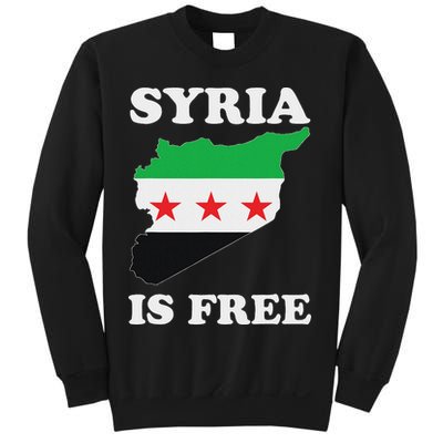 I Love Syria Is Free Syrian Map New Syrian Flag Sweatshirt