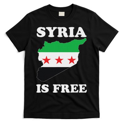 I Love Syria Is Free Syrian Map New Syrian Flag T-Shirt