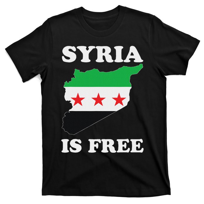 I Love Syria Is Free Syrian Map New Syrian Flag T-Shirt