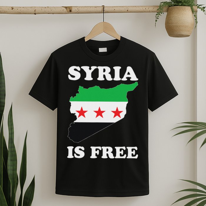 I Love Syria Is Free Syrian Map New Syrian Flag T-Shirt