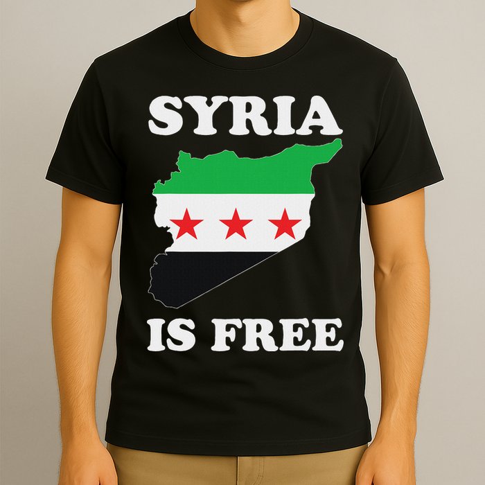 I Love Syria Is Free Syrian Map New Syrian Flag T-Shirt