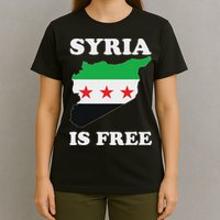 I Love Syria Is Free Syrian Map New Syrian Flag T-Shirt