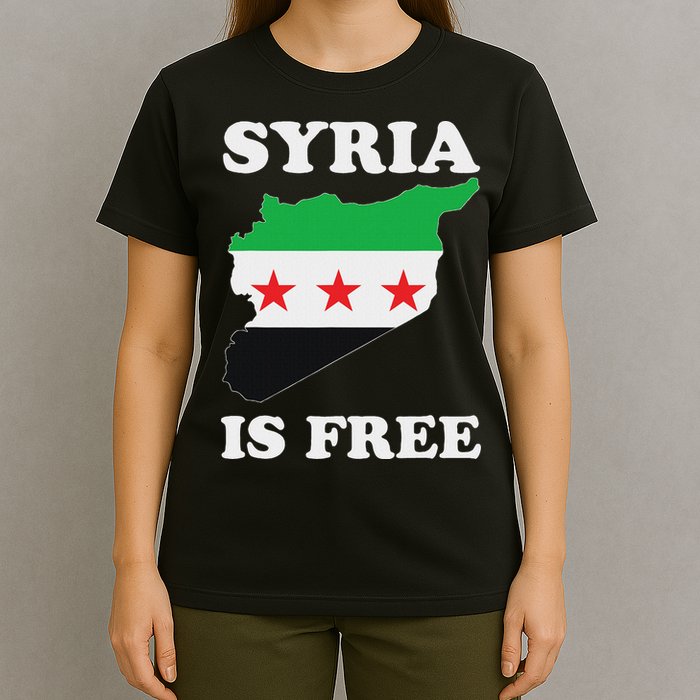 I Love Syria Is Free Syrian Map New Syrian Flag T-Shirt