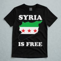 I Love Syria Is Free Syrian Map New Syrian Flag T-Shirt