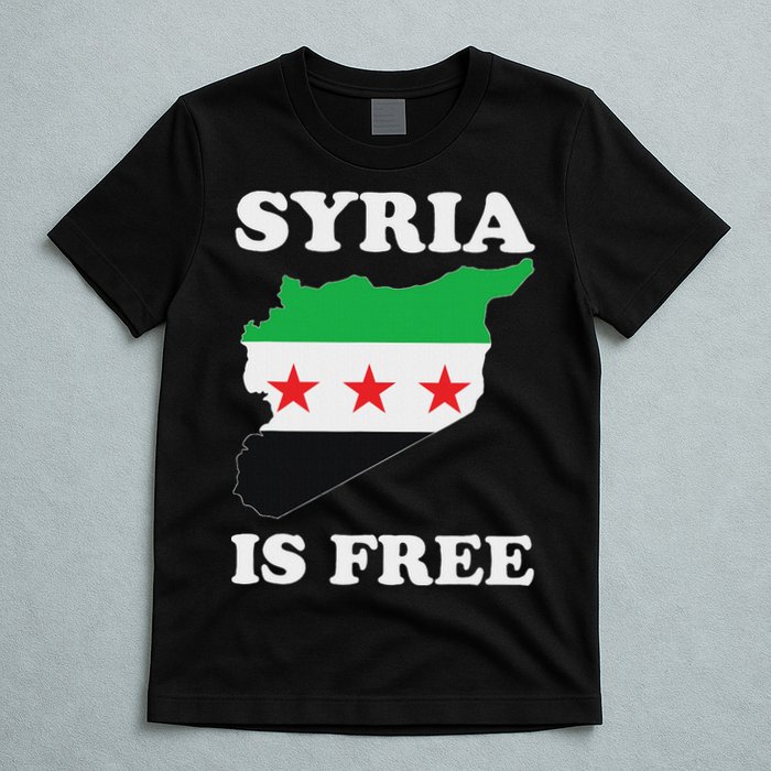 I Love Syria Is Free Syrian Map New Syrian Flag T-Shirt