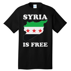 I Love Syria Is Free Syrian Map New Syrian Flag Tall T-Shirt