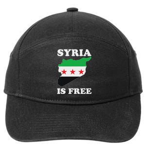 I Love Syria Is Free Syrian Map New Syrian Flag 7-Panel Snapback Hat