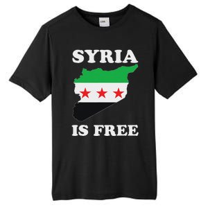 I Love Syria Is Free Syrian Map New Syrian Flag Tall Fusion ChromaSoft Performance T-Shirt