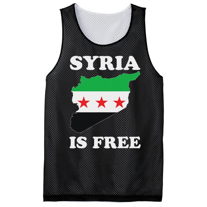 I Love Syria Is Free Syrian Map New Syrian Flag Mesh Reversible Basketball Jersey Tank