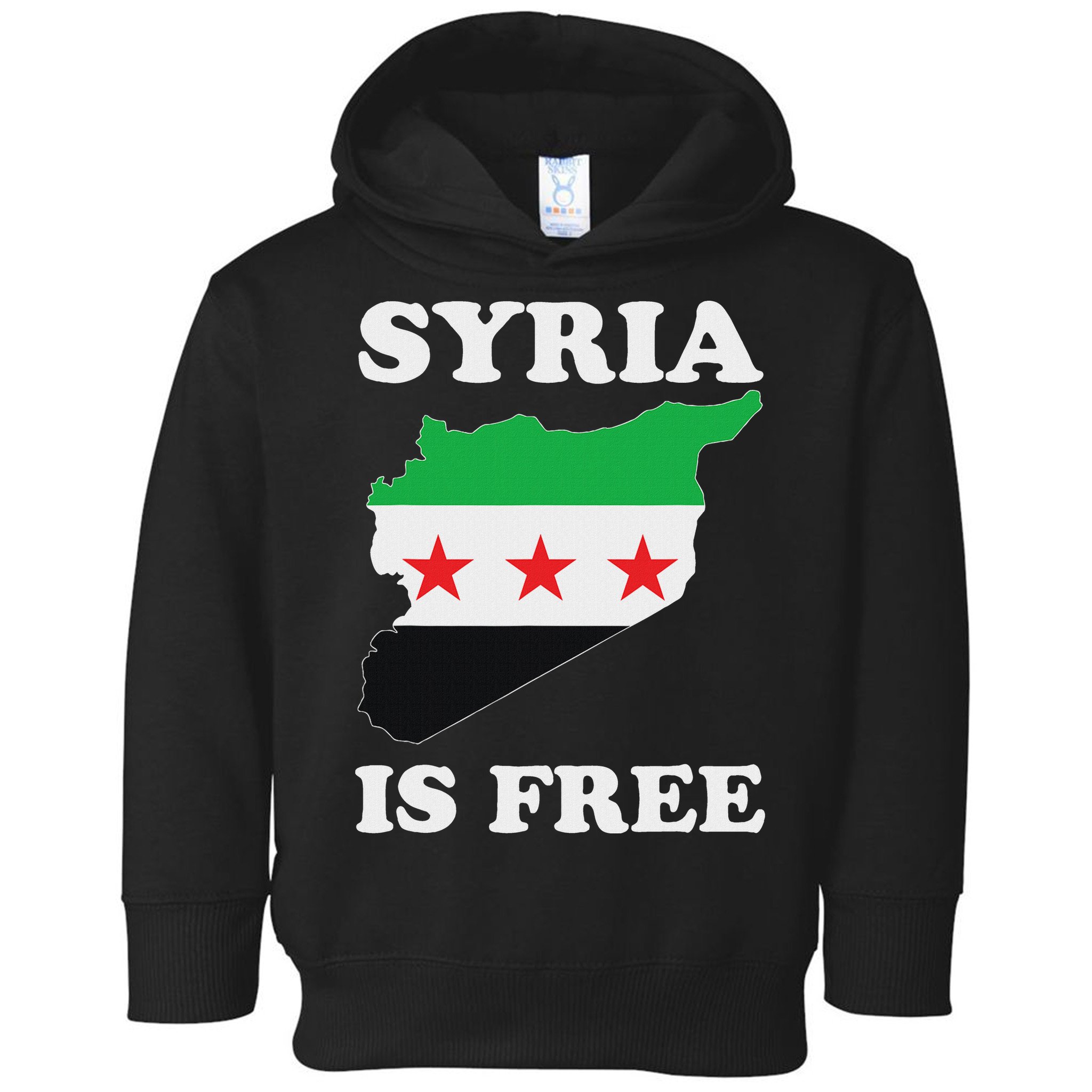 I Love Syria Is Free Syrian Map New Syrian Flag Toddler Hoodie