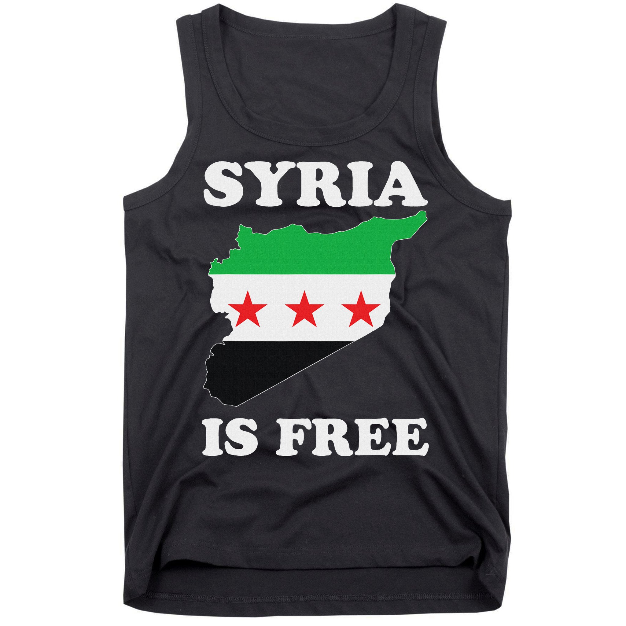 I Love Syria Is Free Syrian Map New Syrian Flag Tank Top