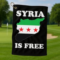 I Love Syria Is Free Syrian Map New Syrian Flag Golf Towel