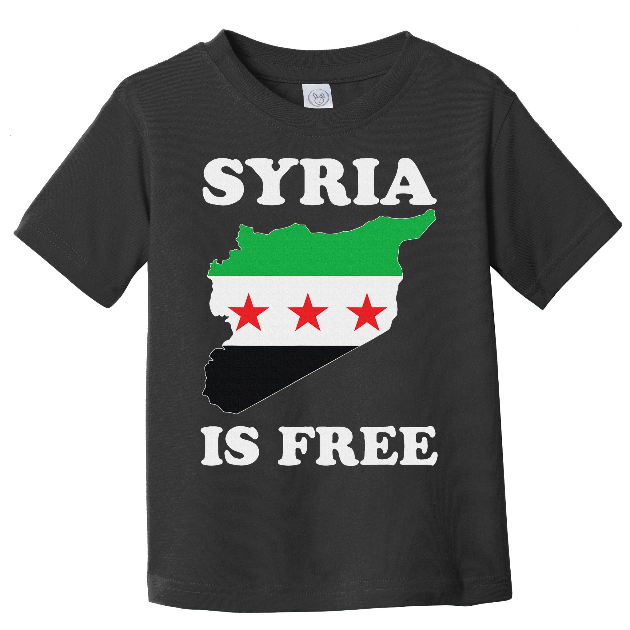 I Love Syria Is Free Syrian Map New Syrian Flag Toddler T-Shirt