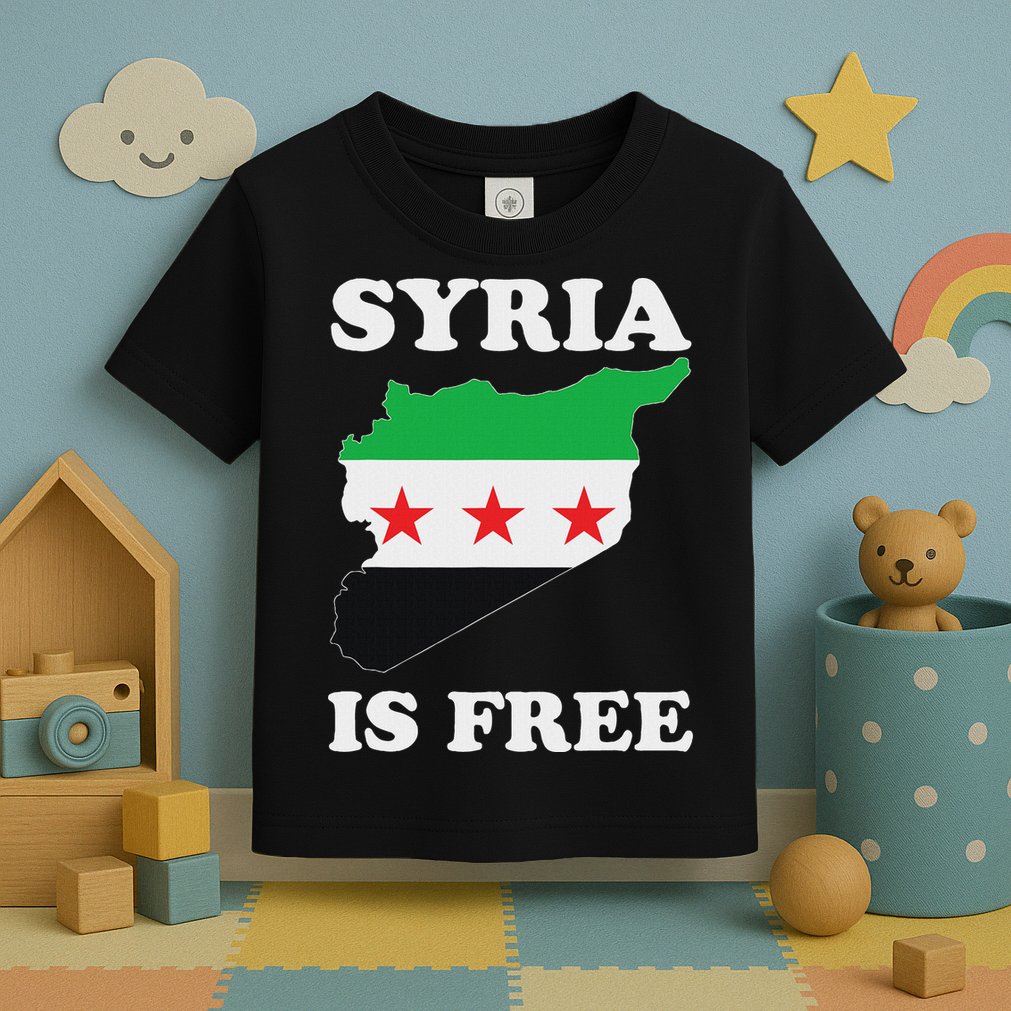 I Love Syria Is Free Syrian Map New Syrian Flag Toddler T-Shirt
