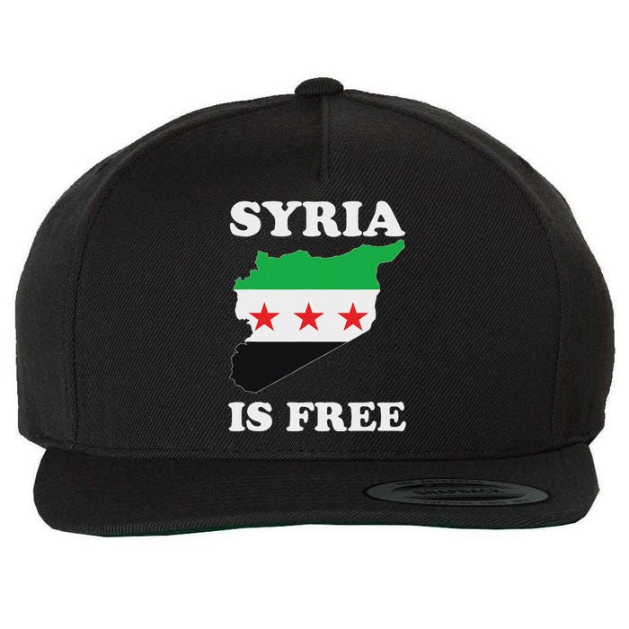 I Love Syria Is Free Syrian Map New Syrian Flag Wool Snapback Cap