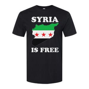 I Love Syria Is Free Syrian Map New Syrian Flag Softstyle CVC T-Shirt