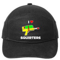 I Love Squirters Quote 7-Panel Snapback Hat