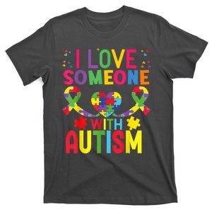 I Love Someone With Autism Awareness Gift T-Shirt