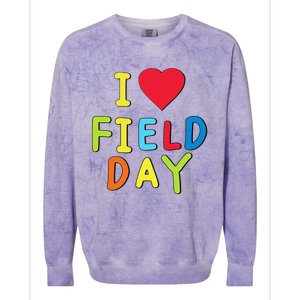 I Love School Field Day Colorblast Crewneck Sweatshirt