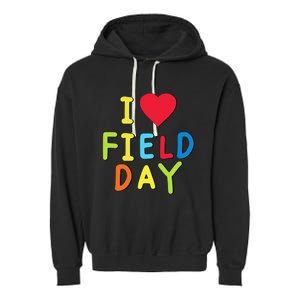 I Love School Field Day Garment-Dyed Fleece Hoodie