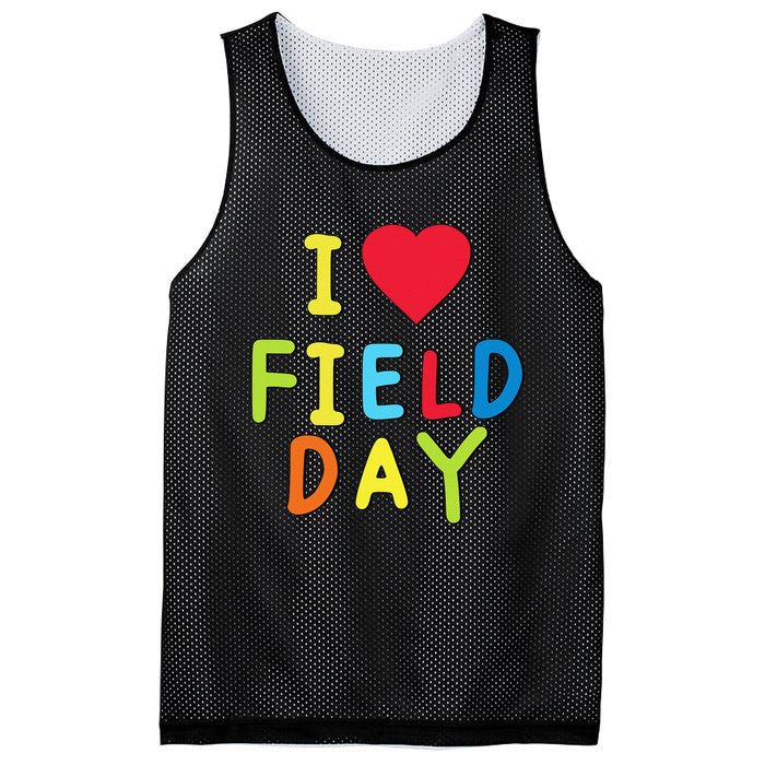 I Love School Field Day Mesh Reversible Basketball Jersey Tank