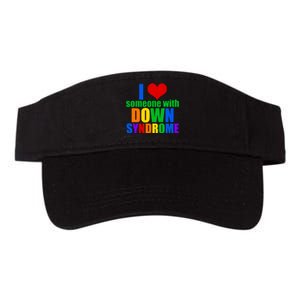 I Love Someone With Down Syndrome Gift Valucap Bio-Washed Visor