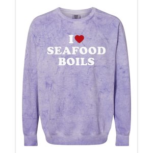 I Love Seafood Boils Colorblast Crewneck Sweatshirt