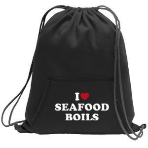 I Love Seafood Boils Sweatshirt Cinch Pack Bag