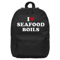 I Love Seafood Boils 16 in Basic Backpack