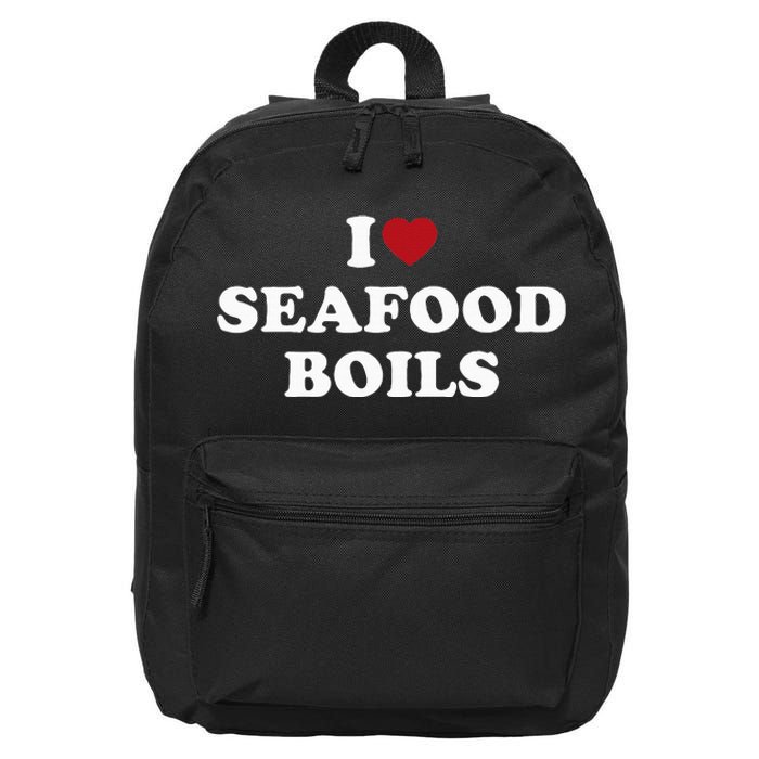 I Love Seafood Boils 16 in Basic Backpack