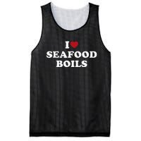 I Love Seafood Boils Mesh Reversible Basketball Jersey Tank