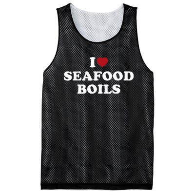 I Love Seafood Boils Mesh Reversible Basketball Jersey Tank