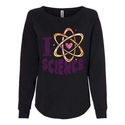 I Love Science Womens California Wash Sweatshirt