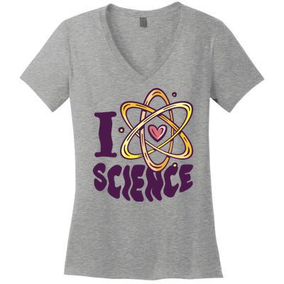 I Love Science Women's V-Neck T-Shirt