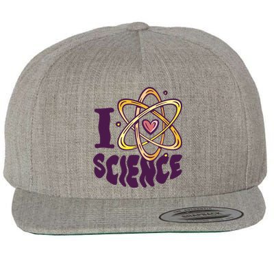 I Love Science Wool Snapback Cap