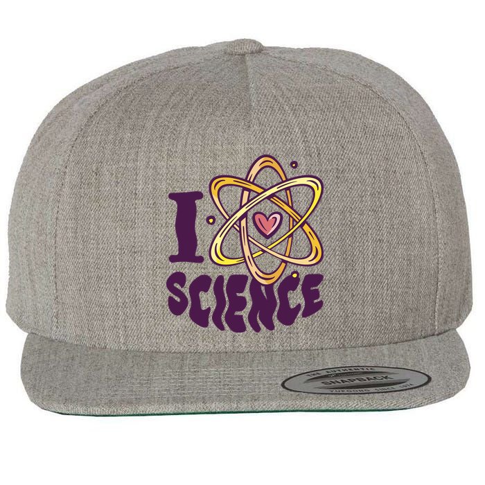 I Love Science Wool Snapback Cap