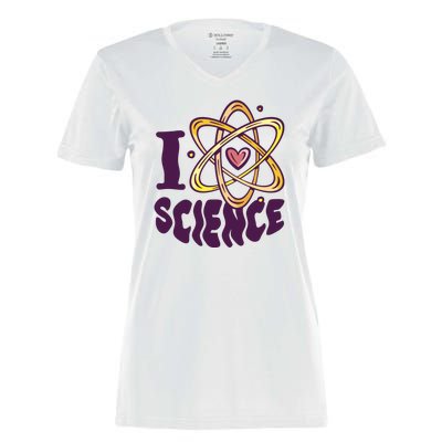 I Love Science Women's Momentum V-Neck T-Shirt