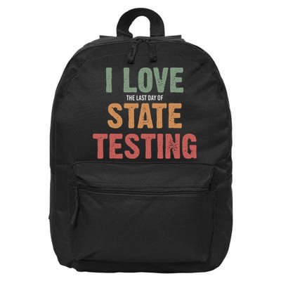 I Love State Testing Funny State Testing Day STAAR Test Day  16 in Basic Backpack
