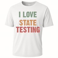 I Love State Testing Funny State Testing Day STAAR Test Day  Cooling Performance Crew T-Shirt