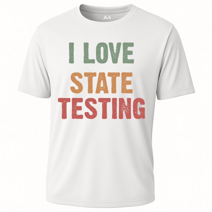 I Love State Testing Funny State Testing Day STAAR Test Day  Cooling Performance Crew T-Shirt
